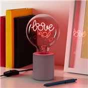 MICKEY LAMPE AVEC AMPOULE DECORATIVE LED A FILAMENT NEON BULB