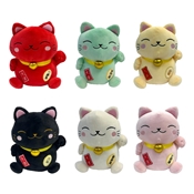 PELUCHE MANEKI NEKO FLUFFY KAWAII 20CM ASST