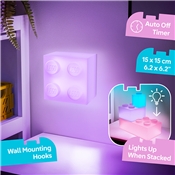 LAMPE BRIQUE 2X2 VIOLET LEGO
