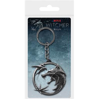 THE WITCHER PORTE CLE 3D METAL  SWALLOW AND STAR