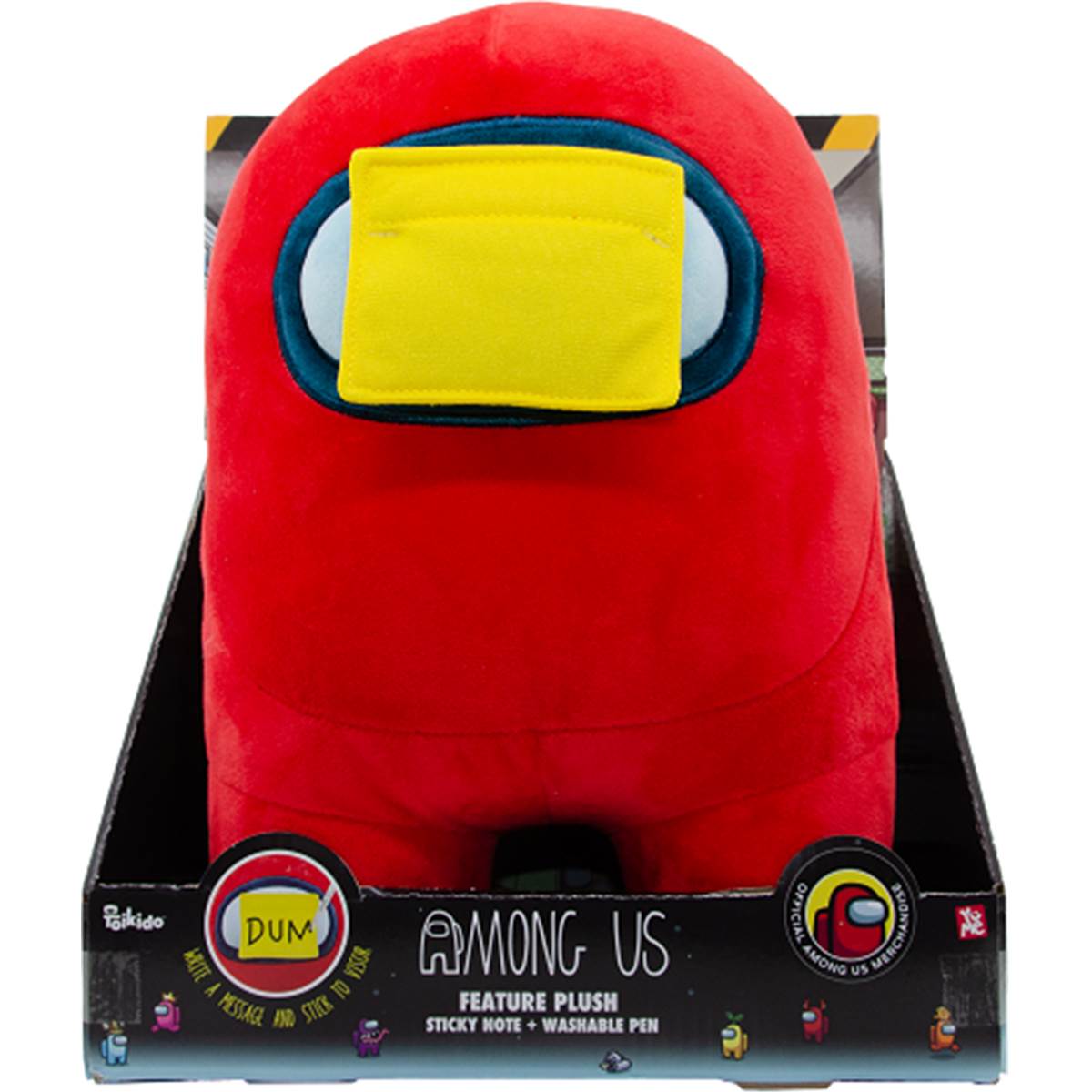 AMONG US PELUCHE OFFICIELLE 30CM POST IT PERSONNALISABLE + STYLO