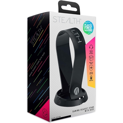 STEALTH GAMING CASQUE STAND WITH BASE - BLACK