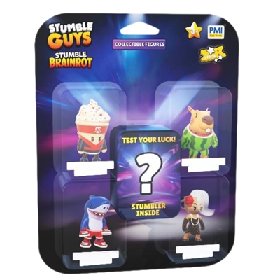 STUMBLE GUYS x BRAINROT - 4 FIGURINES A COLLECTIONNER + 1 MYSTERE 5.5