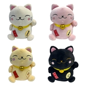 PELUCHE THEME MANEKI NEKO FLUFFY 40 CM ASSORTIMENT 4