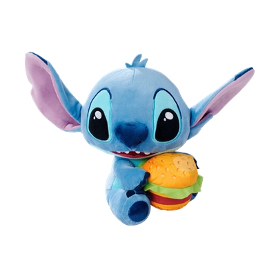 DISNEY PELUCHE STITCH AVEC HAMBURGER 25CM
