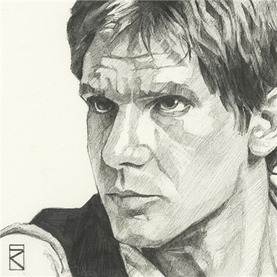STAR WARS (CROQUIS HAN SOLO) - 30 X 30CM
