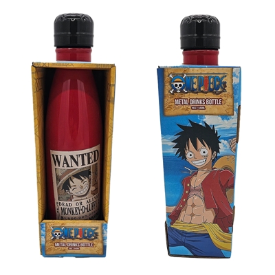 ONE PIECE (WANTED- LUFFY) METAL DRINKS BOTTLE