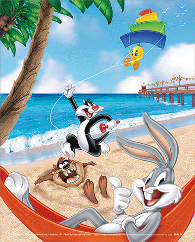 LOONEY TUNES CADRE 3D LENTICULAIRE BEACH DAY