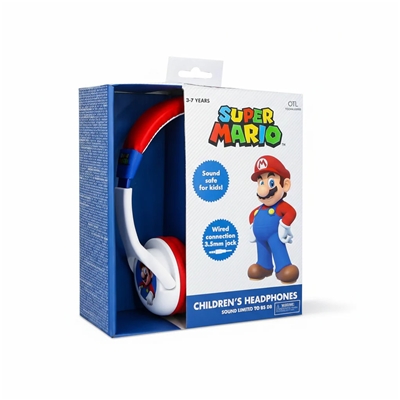 SUPER MARIO - CASQUE FILAIRE POUR ENFANTS MARIO BLANC
