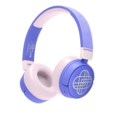 KPOP DM CASQUE SANS FIL BLEU ENFANT LOGO HUNTRIX 