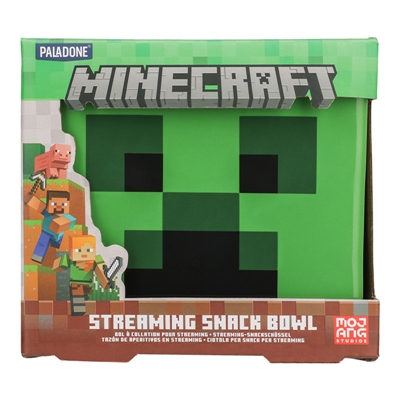 MINECRAFT CREEPER STREAMING SNACK BOWL