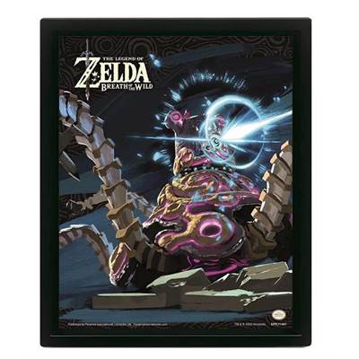 ZELDA CADRE 3D LENTICULAIRE BREATH OF THE WILD GUARDIAN