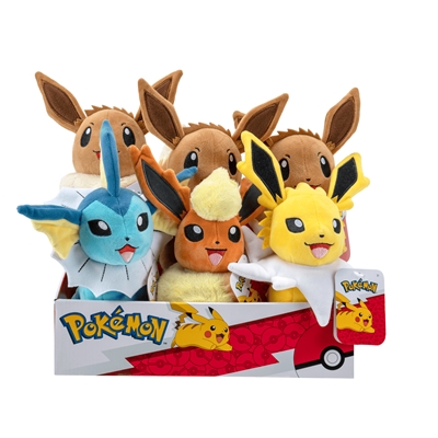 PELUCHE POKEMON EVOLI EVOLUTIONS ASST 6