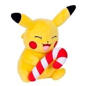 POKEMON PELUCHE PIKACHU NOEL AVEC CANNE EN SUCRE 20CM