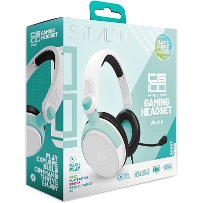 STEALTH C6-100 CASQUE BURST - TEAL & WHITE