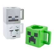 MINECRAFT STACKING MUGS X3