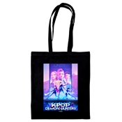 K-POP DEMON HUNTERS (KEY ART) BLACK TOTE BAG