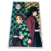 HOMADICT PLAID SHERPA 100X150 CM DEMON SLAYER TANJIRO & TOMIOKA