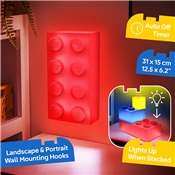 LAMPE BRIQUE 4X2 ROUGE LEGO