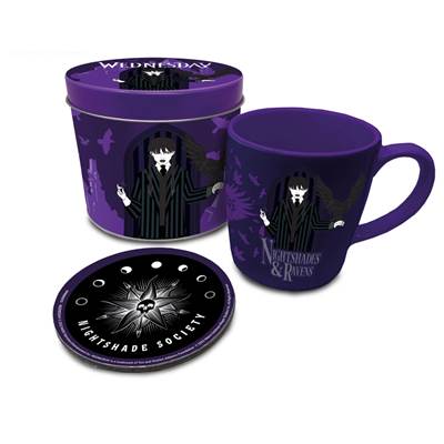 WEDNESDAY COFFRET CADEAU METAL MUG + SOUS VERRE