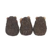 THREE WISE HEDGEHOGS 8.5CM