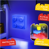 LAMPE BRIQUE 2X2 BLEUE LEGO