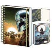 THE MANDALORIAN ET GROGU (COUCHER DE SOLEIL) CARNET A5 A RELIURE SPIR