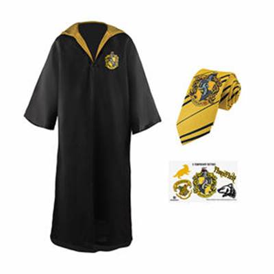 HARRY POTTER ROBE SET (ROBE+NECKTIE+TATTOO) KIDS HUFFLEPUFF