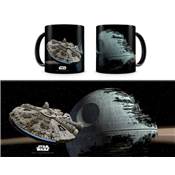 STAR WARS MUG MILLENIUM FALCON VS DEATH STAR CERAMIC