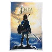 NINTENDO PLAID SHERPA 100X150 ZELDA LINK BOTW