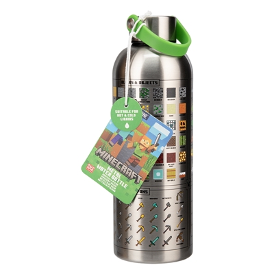 MINECRAFT BOUTEILLE METALLIQUE AVEC ANSE