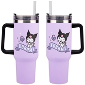 BOUTEILLE ISOTHERME KUROMI 900ML AVEC PAILLE