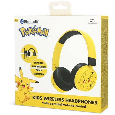 POKEMON - CASQUE SANS FIL POUR ENFANTS PIKACHU JAUNE