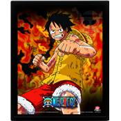 ONE PIECE BROTHERS BURNING RAGE CADRE 3D LENTICULAIRE