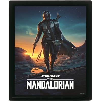 STAR WARS CADRE 3D LENTICULAIRE THE MANDALORIAN NIGHTFALL