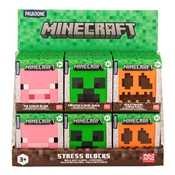MINECRAFT BLOCS ANTI-STRESS (12 PIÈCES)
