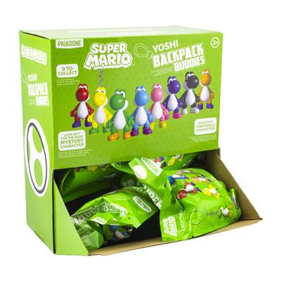 MARIO YOSHI PORTE CLES MYSTERE PRESENTOIR DE 24 PCS