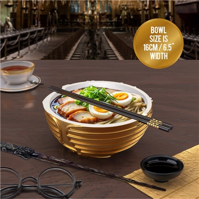 HARRY POTTER  GOLDEN SNITCH RAMEN BOWL WITH CHOPSTICKS