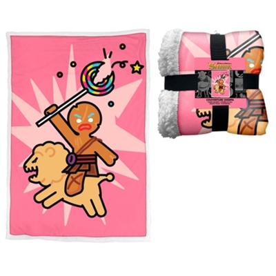 HOMADICT PLAID SHERPA 100X150 CM SHREK PETIT BISCUIT GUERRIER