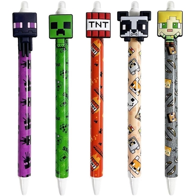 MINECRAFT (CHARACTERS) ERASABLE INK GEL PENS CDUx30