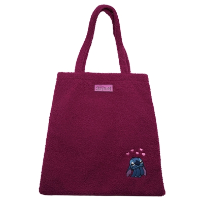 NOMADICT TEDDY SHOPPING BAG STITCH LOVE FUSHIA