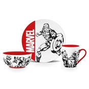 MARVEL (LOGO) 3PC TABLEWARE SET