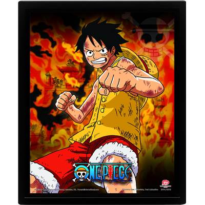 ONE PIECE BROTHERS BURNING RAGE CADRE 3D LENTICULAIRE