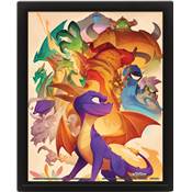 SPYRO CADRE 3D LENTICULAIRE CHARACTER COLLAGE