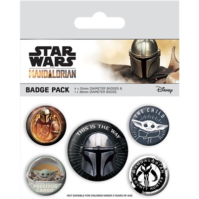 STAR WARS : LE MANDALORIEN (TELLE EST LA VOIE) PACK DE BADGES