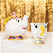 DISNEY LA BELLE ET LA BETE THEIERE MME SAMOVAR + MUG ZIP GIFT 