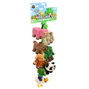 MINECRAFT - PELUCHES PORTE-CLES 13 CM PERSONNAGES A COLLECTIONNER ASS