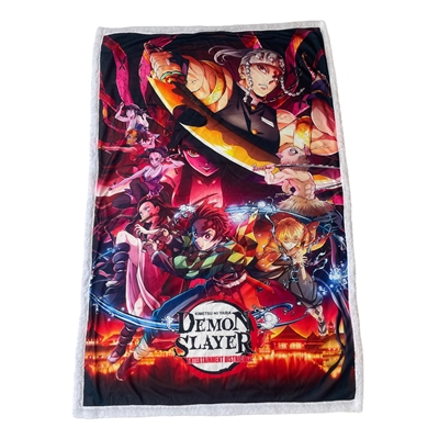 HOMADICT PLAID SHERPA 100X150 CM DEMON SLAYER YAIBA & CHARACTER