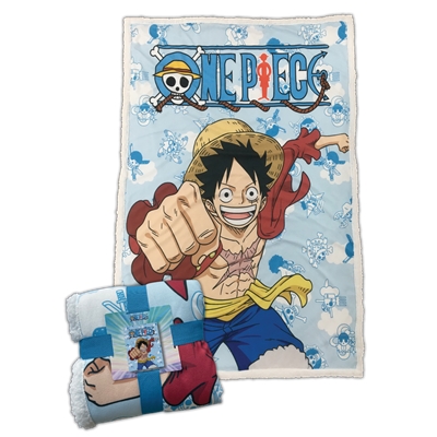 ONE PIECE PLAID SHERPA LUFFY