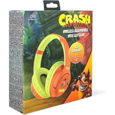 CRASH BANDICOOT - CASQUE SANS FIL LED LUMINEUX 